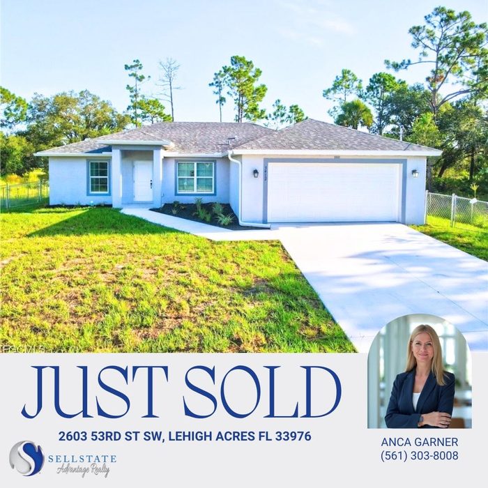Just sold: 2603 53rd St SW, Lehigh Acres